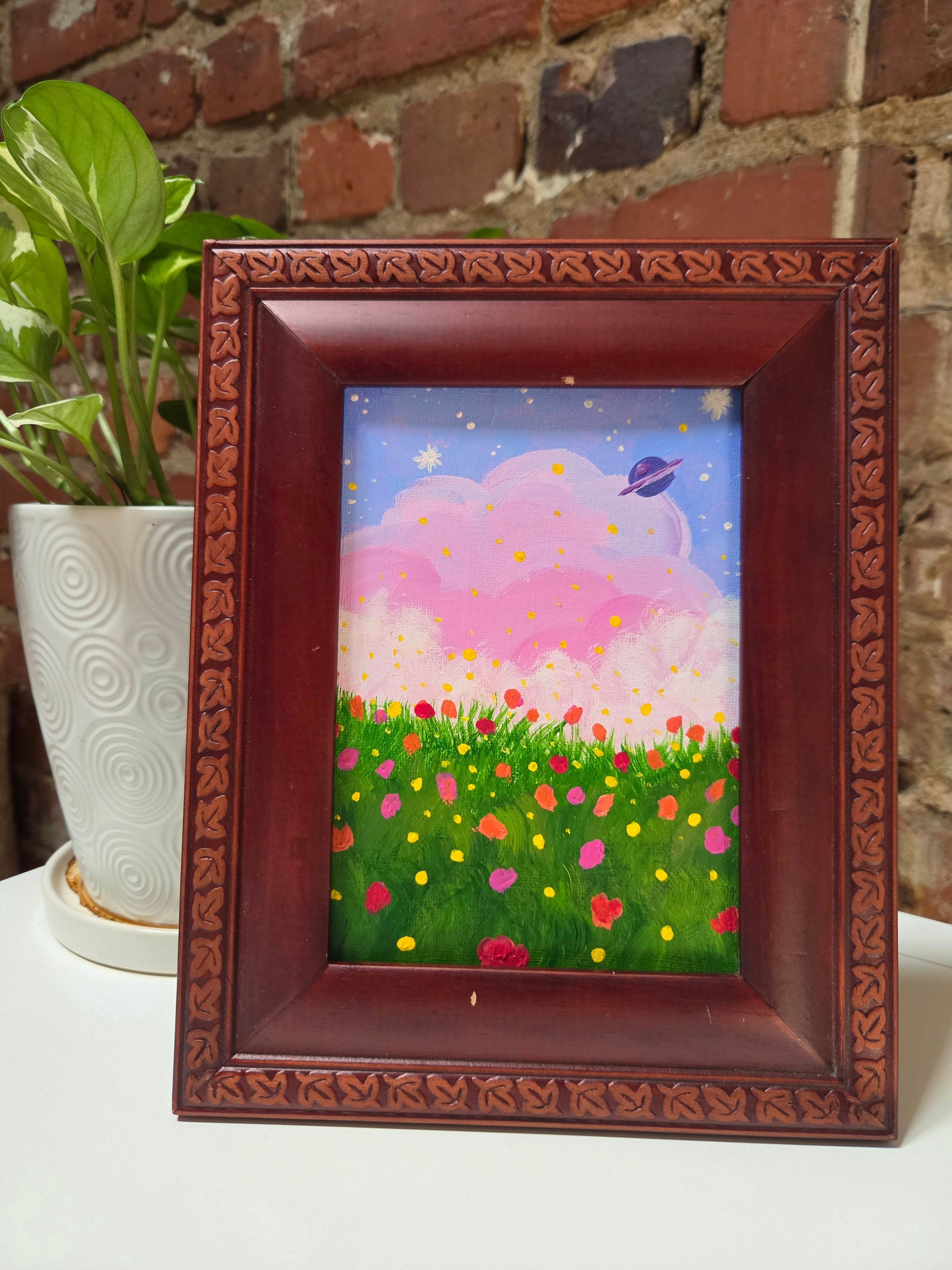 Glimmering Wildflowers with a Guest