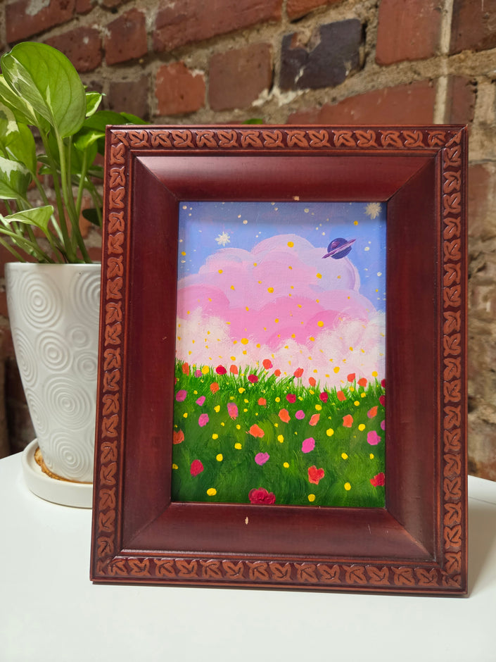Glimmering Wildflowers with a Guest